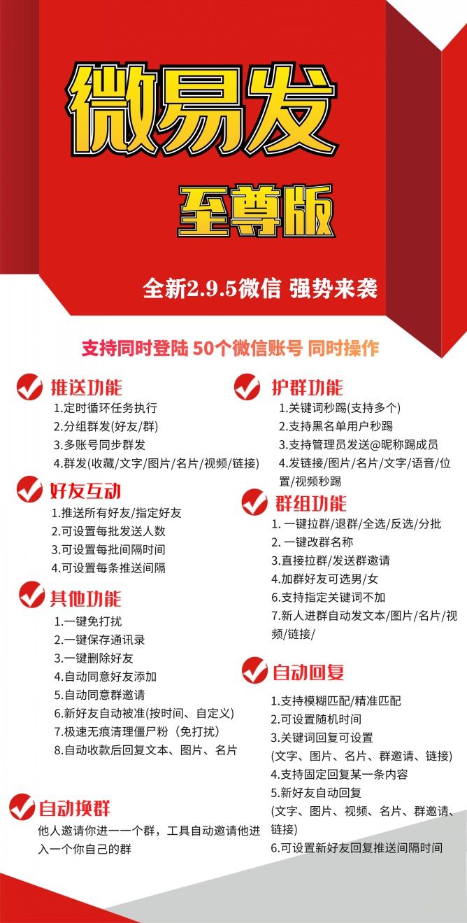 微易发 众多功能的营销多开软件