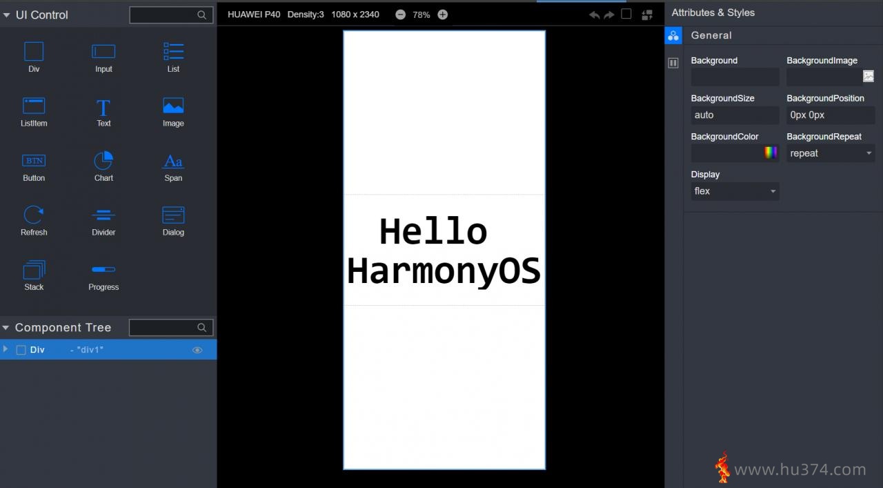 鸿蒙(HarmonyOS)支持低代码开发,无需HTML知识,就可以设计复杂界面